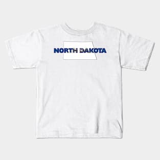 North Dakota Colored State Letters Kids T-Shirt